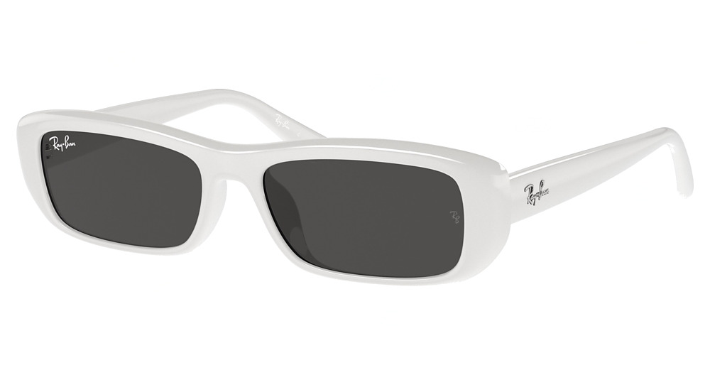 Ray-Ban RB4436D rectangle sunglasses in White/Dark Grey