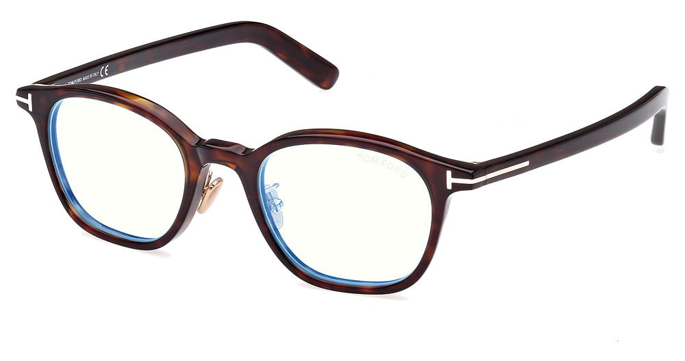 Tom Ford FT5858-D-B square eyeglasses in Dark Havana