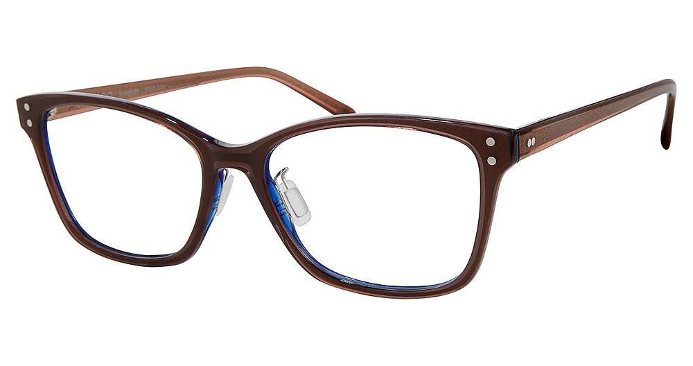 Modo 6617 round eyeglasses in Brown Blue