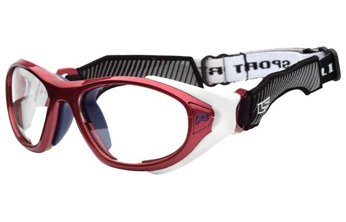 Shiny Crimson/White / Clear with Silver Flash Mirror