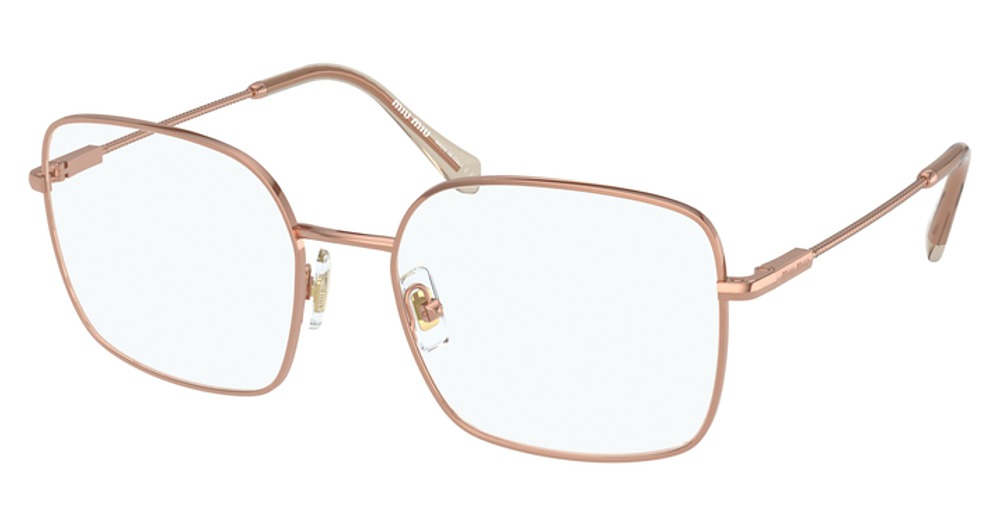 Miu Miu MU 51TV round eyeglasses in Pink Gold
