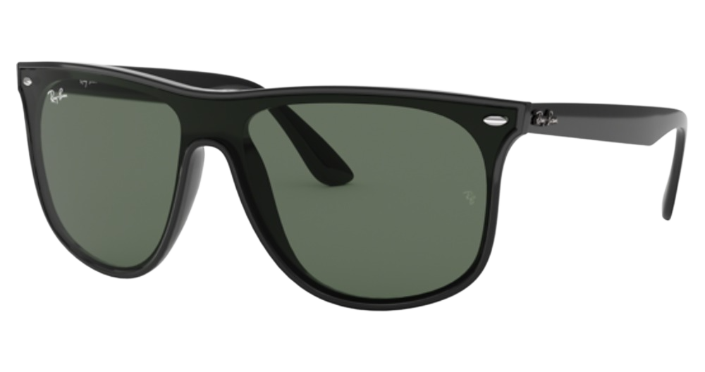 Ray-Ban RB4447N aviator sunglasses in Black/Dark Green