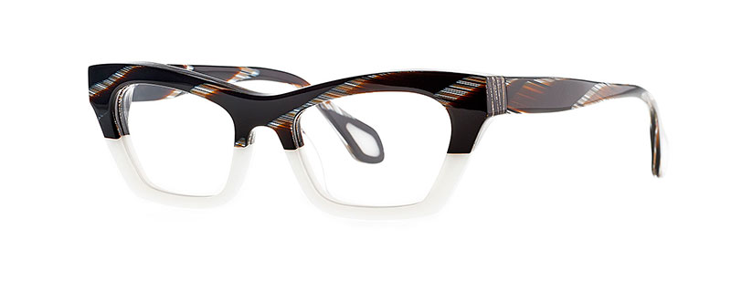 DARK BROWN HORN+WHITE n15/2