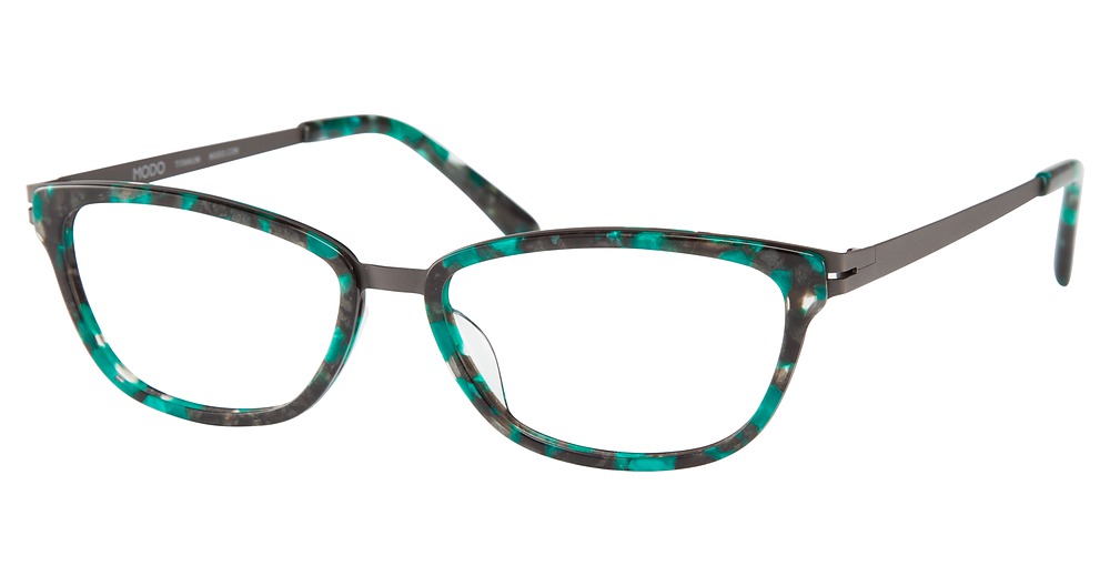 Modo 4506 round eyeglasses in Turquoise Marble