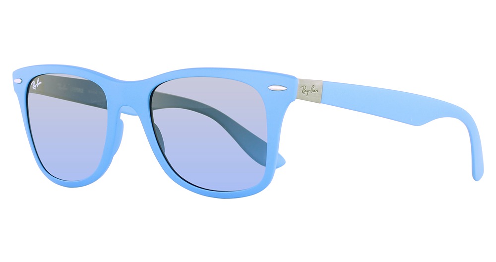 Ray-Ban RB4195 WAYFARER LITEFORCE round sunglasses in Metallic Azure/Blue Gradient