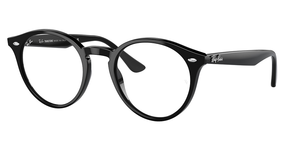 Ray-Ban RB2180 round sunglasses in Black/Photo Clear To Sapphire Quarz