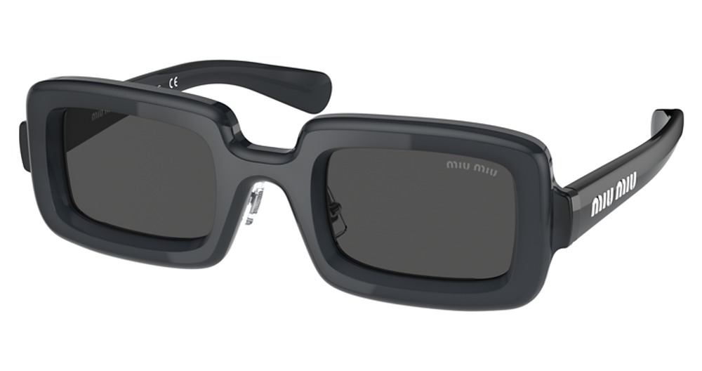 Miu Miu MU 09XS rectangle sunglasses in Grey Opal/Dark Grey