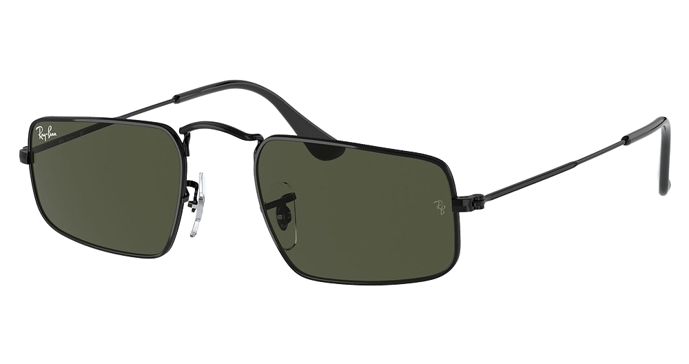 Ray-Ban RB3957 JULIE square sunglasses in Black/Green