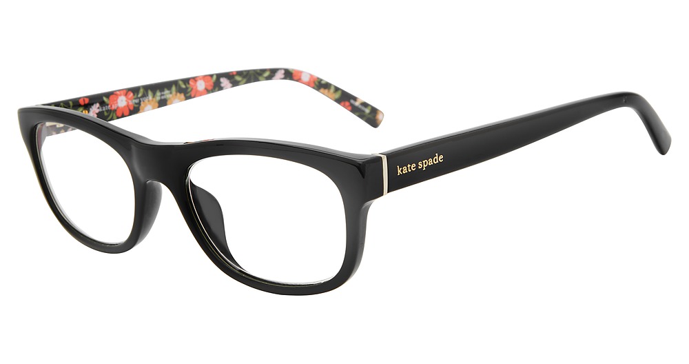 Kate Spade EVIE/BB rectangle eyeglasses in Black