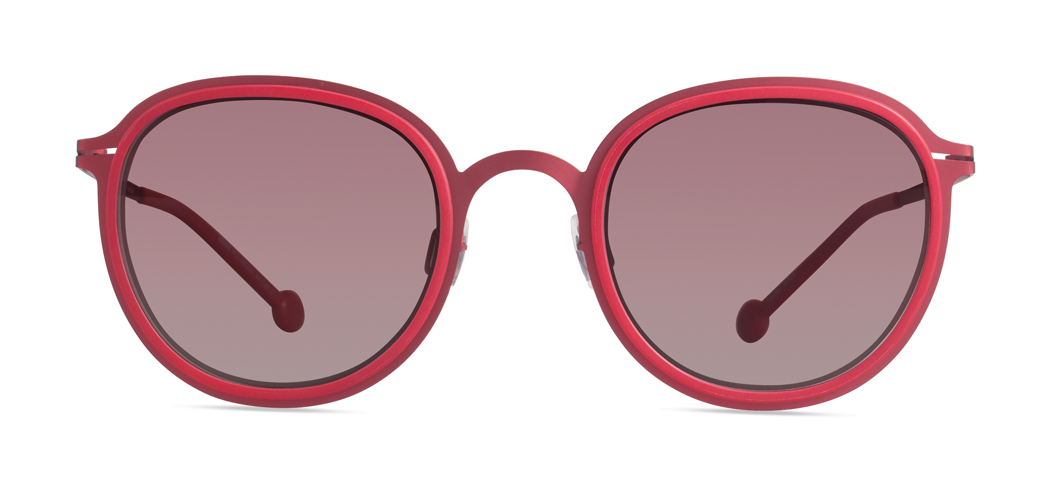 Modo VETRA round sunglasses in Dark Red/Red