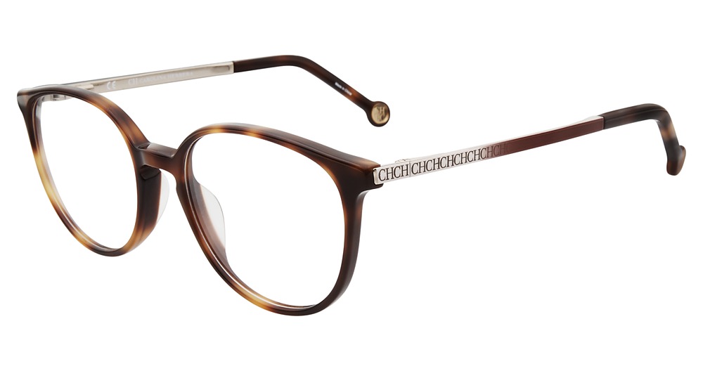 Carolina Herrera VHE759K round eyeglasses in Tortoise 0752