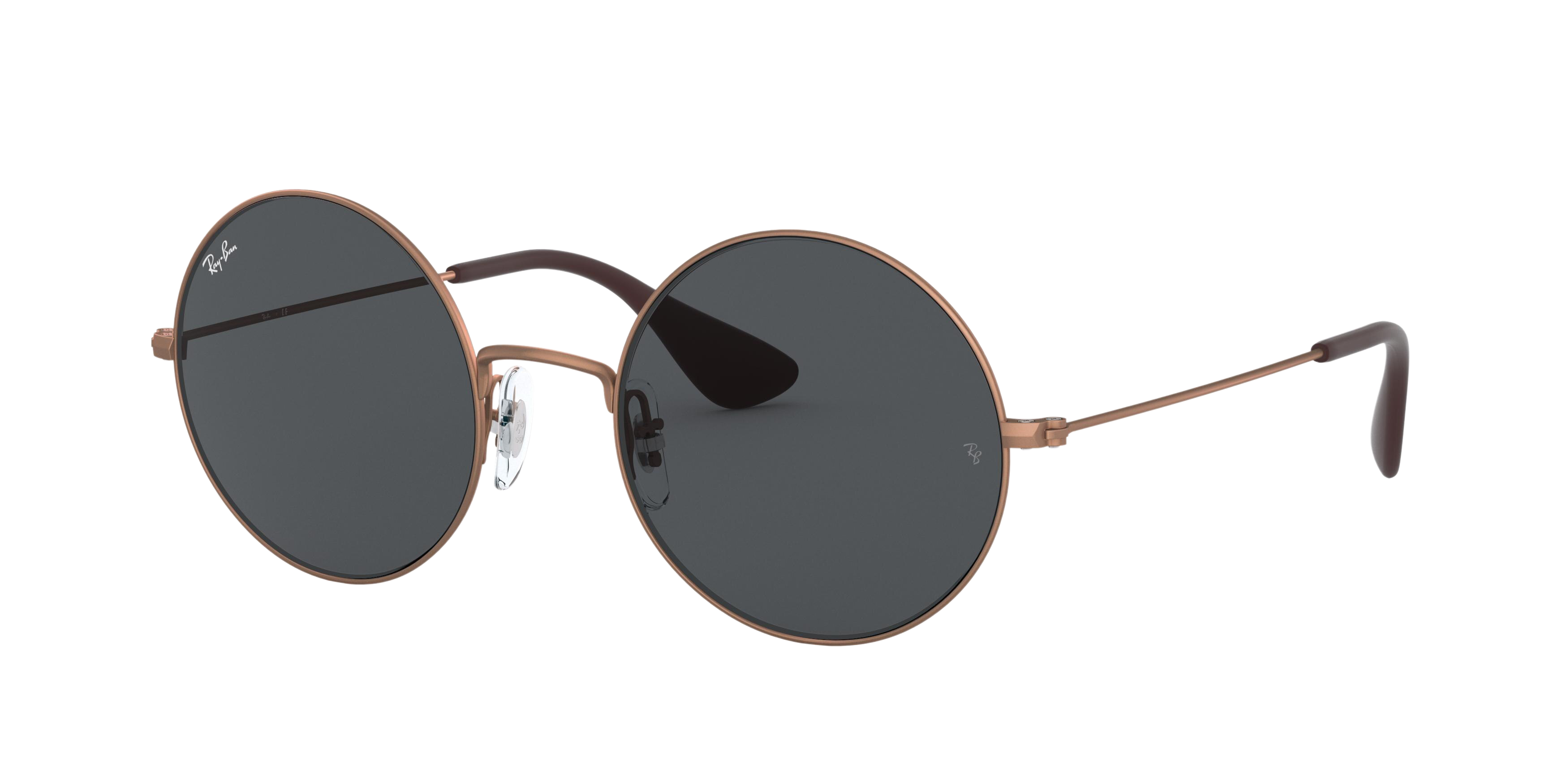 Ray-Ban RB3592 round sunglasses in Rubber Copper