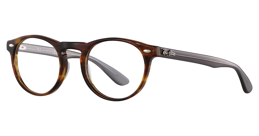 Ray-Ban RX5283 round eyeglasses in Striped Havana