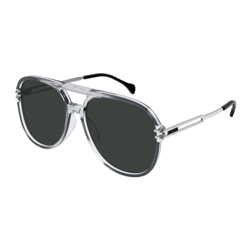 Gucci GG1104S aviator sunglasses in Grey Silver Grey/Grey
