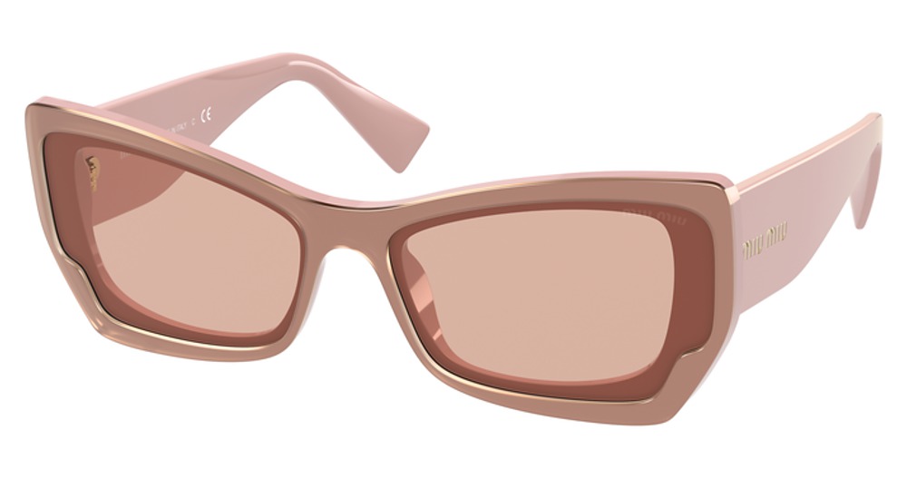 Miu Miu MU 07XS cateye sunglasses in Pink/Light Brown