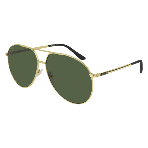 Gucci GG0832S aviator sunglasses in Gold Gold Green/Green