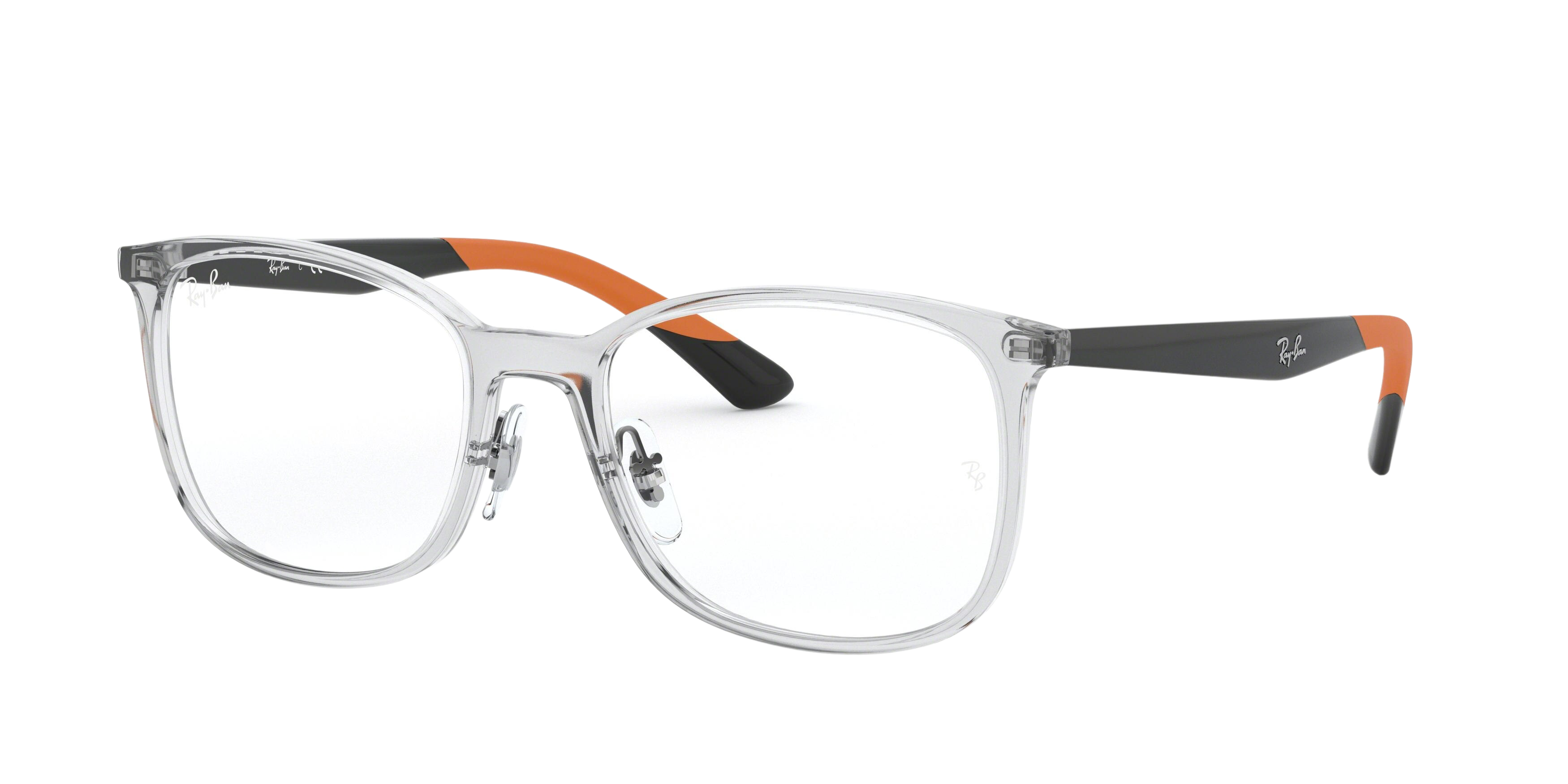 Ray-Ban RX7142 square eyeglasses in Transparent