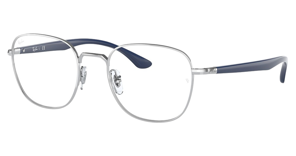 Ray-Ban RX6477 square eyeglasses in Silver
