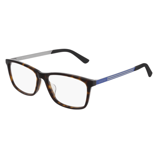 Gucci GG0699OA rectangle eyeglasses in Havana Blue Transparent