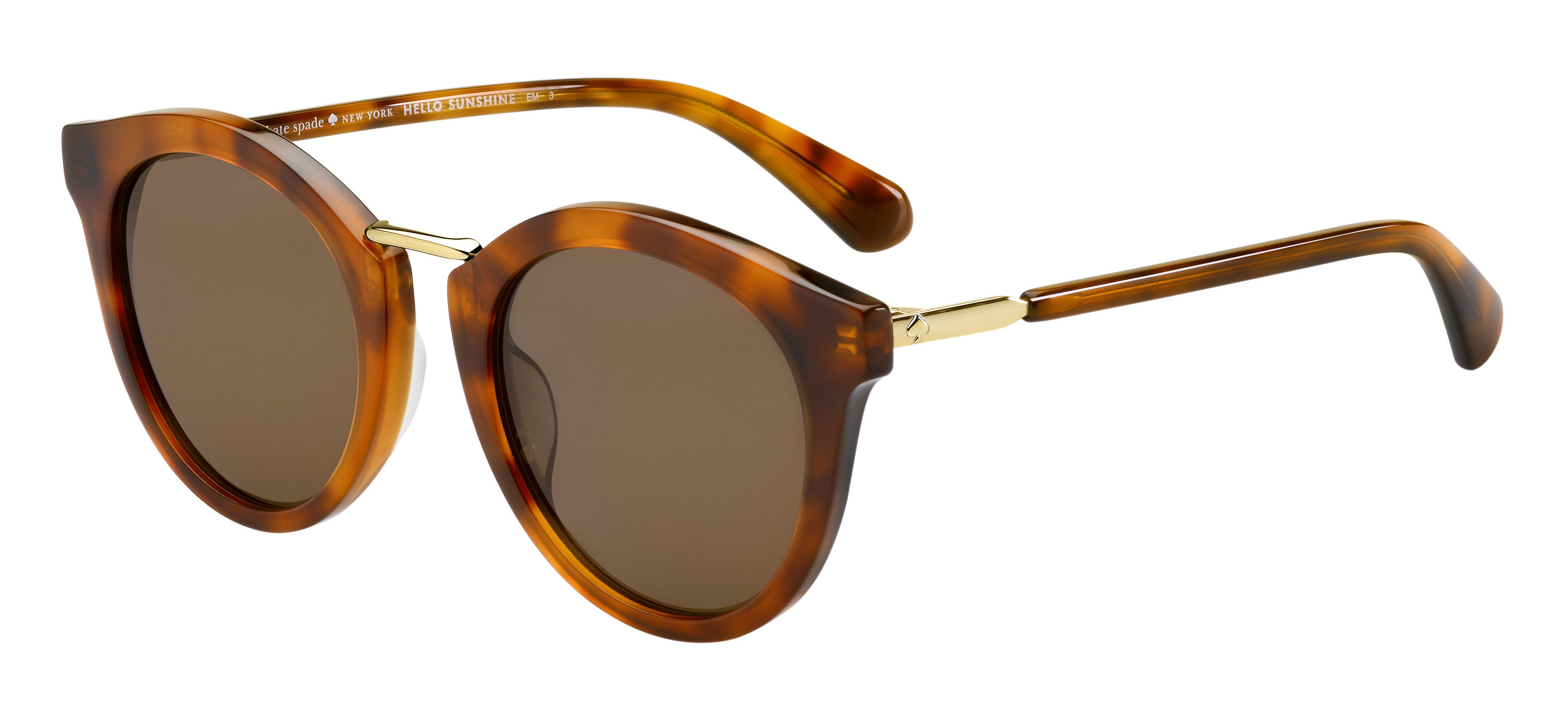 Kate Spade Joylyn/S round sunglasses in Dark Havana (70 Brown)
