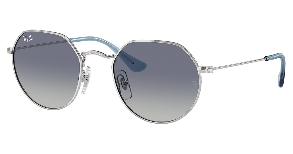 Ray-Ban RJ9565S JUNIOR JACK round sunglasses in Silver/Grey Gradient Blue
