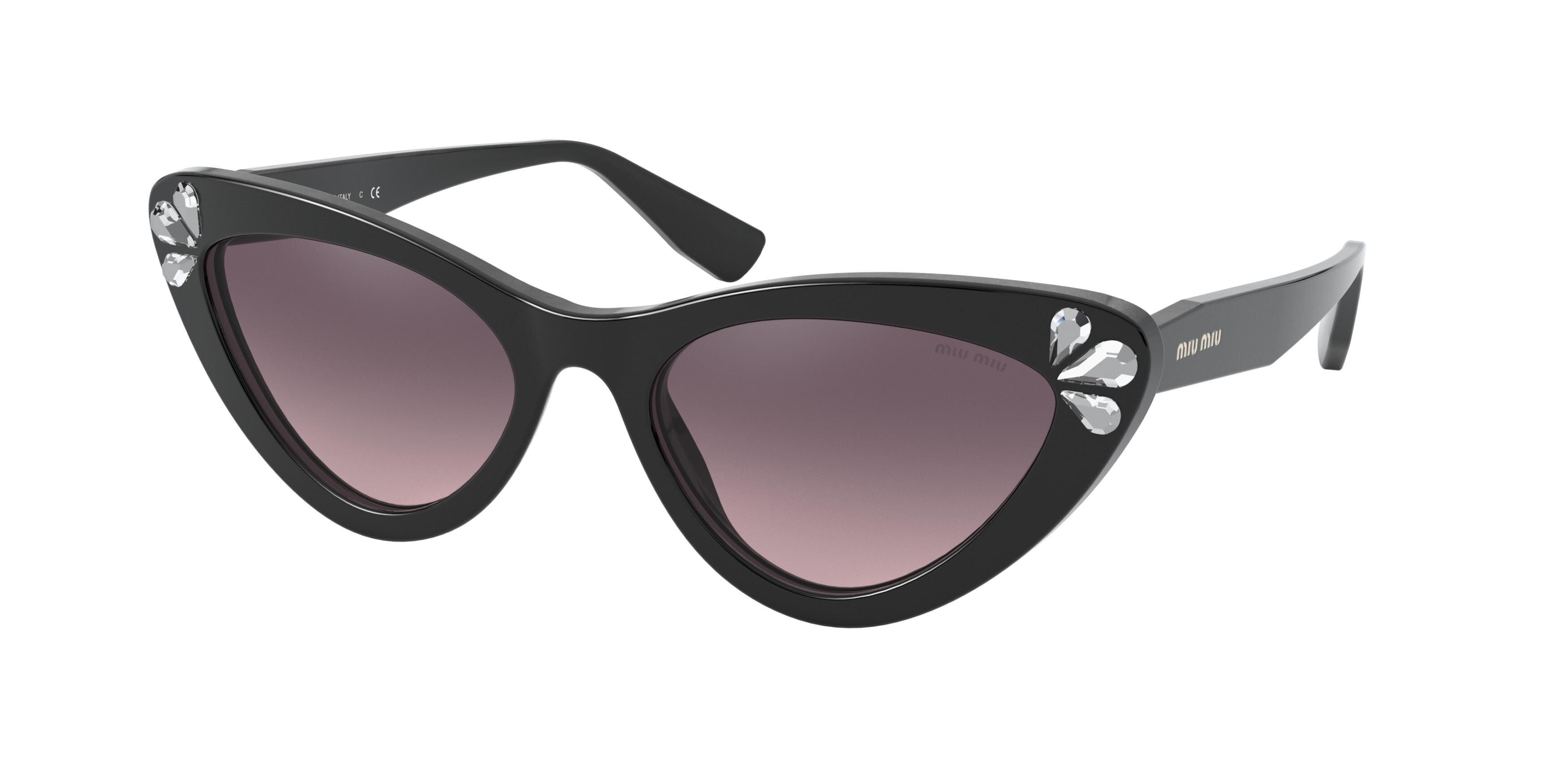 Miu Miu MU 01VSA cateye sunglasses in Black