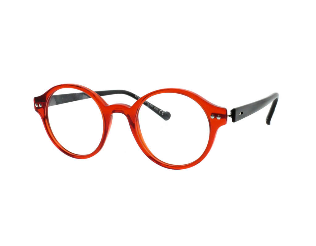 iGreen IGV04.60 round eyeglasses in Shiny Red/Shiny Black