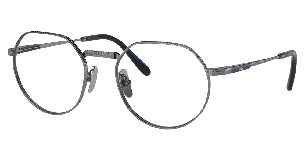 Ray-Ban RX8265V JACK TITANIUM round eyeglasses in Gunmetal