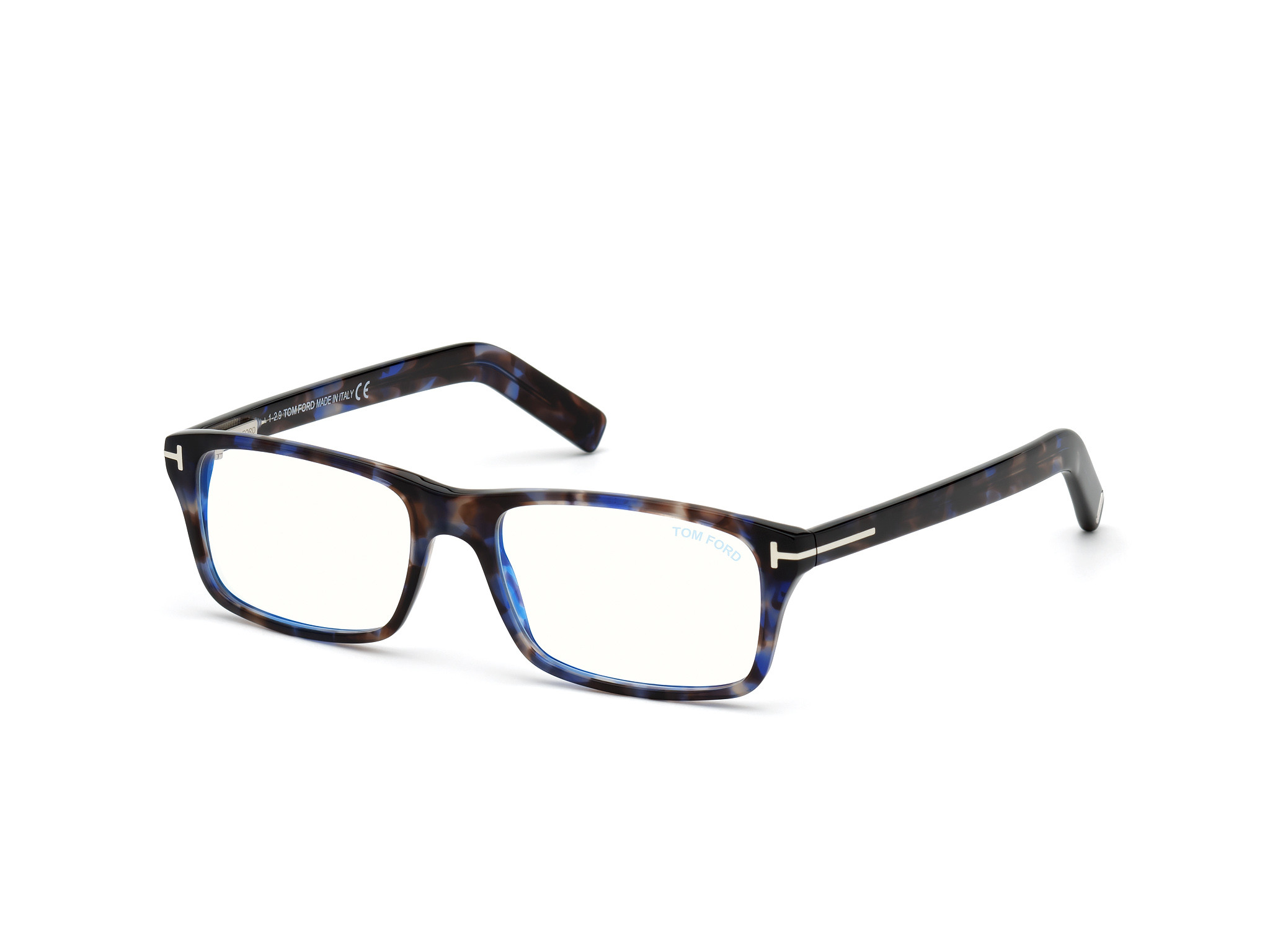 Shiny Blue Havana/ Blue Block Lenses