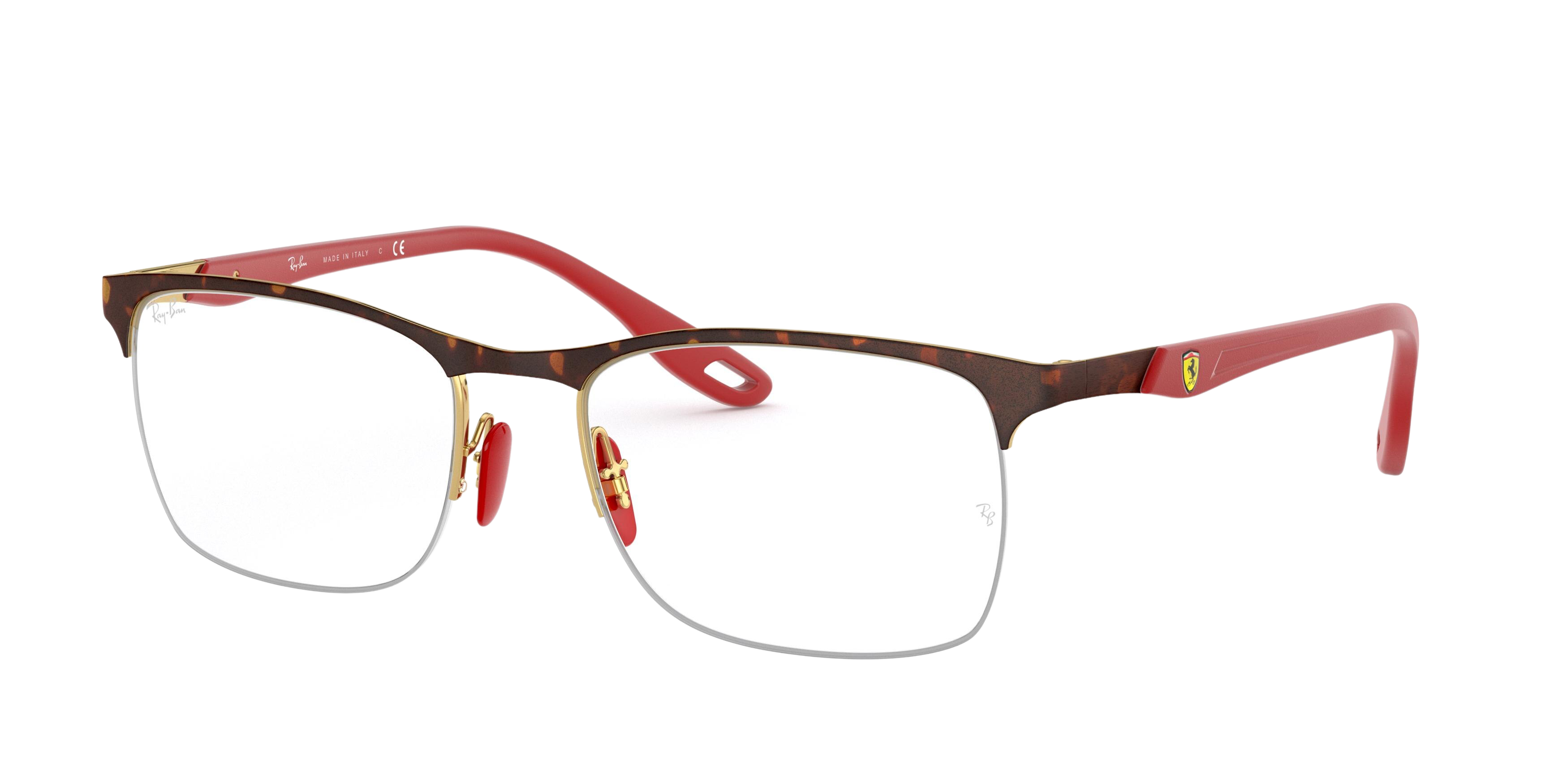 Ray-Ban RX8416M square eyeglasses in Top Havana on Gold