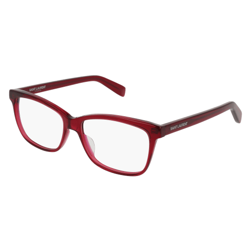 Saint Laurent SL 170 rectangle eyeglasses in Burgundy Burgundy Transparent
