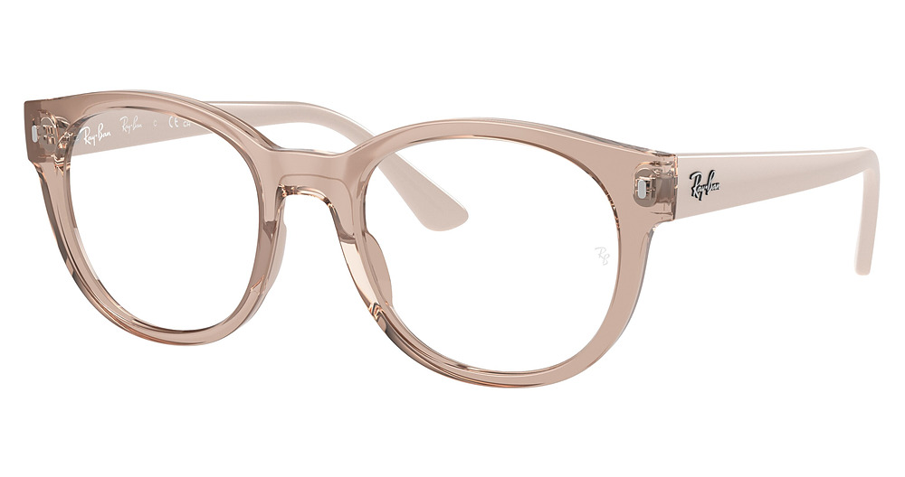 Ray-Ban RX7227F round eyeglasses in Alabaster