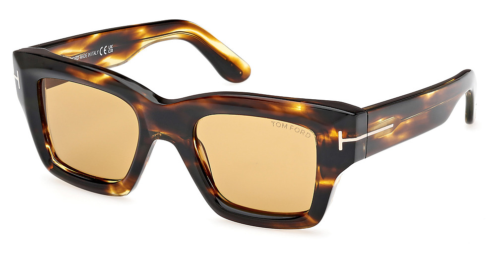 Tom Ford FT1154 square sunglasses in Dark Havana/Brown