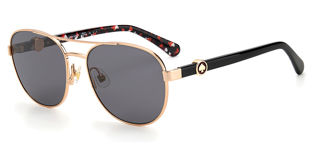 Kate Spade RAGLAN/G/S aviator sunglasses in Red Gold/Grey Pz