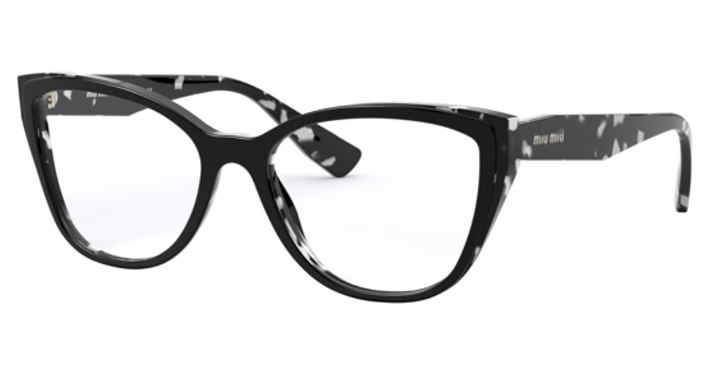 Miu Miu MU 04SV CORE COLLECTION cateye eyeglasses in Havana Black White Top B