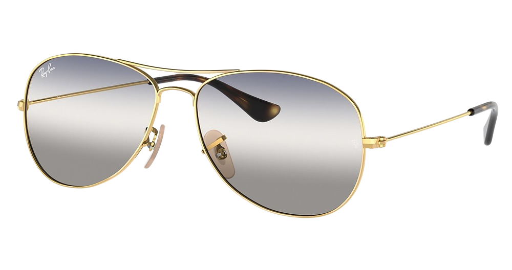 Ray-Ban RB3362 COCKPIT aviator sunglasses in Arista/Clear Gradient Blue