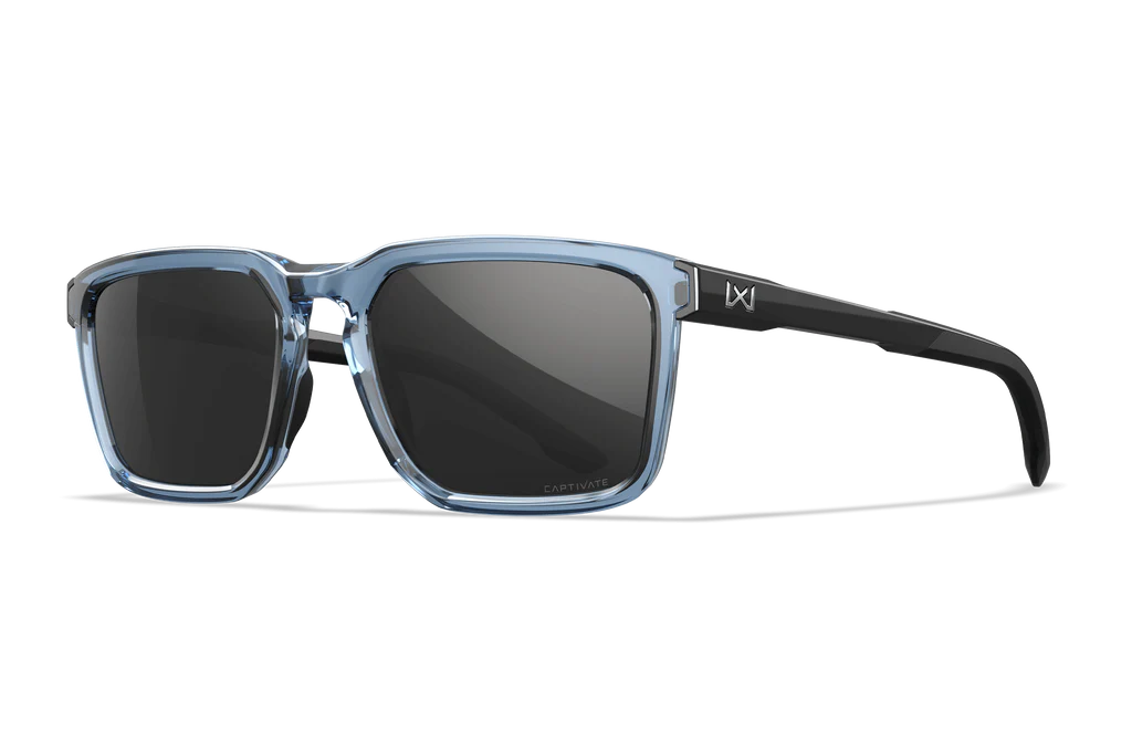 CRYSTAL LIGHT BLUE FRAME GLOSS BLACK TEMPLES