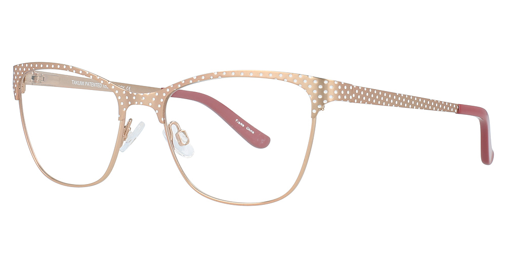 Satin Rose Gold & White