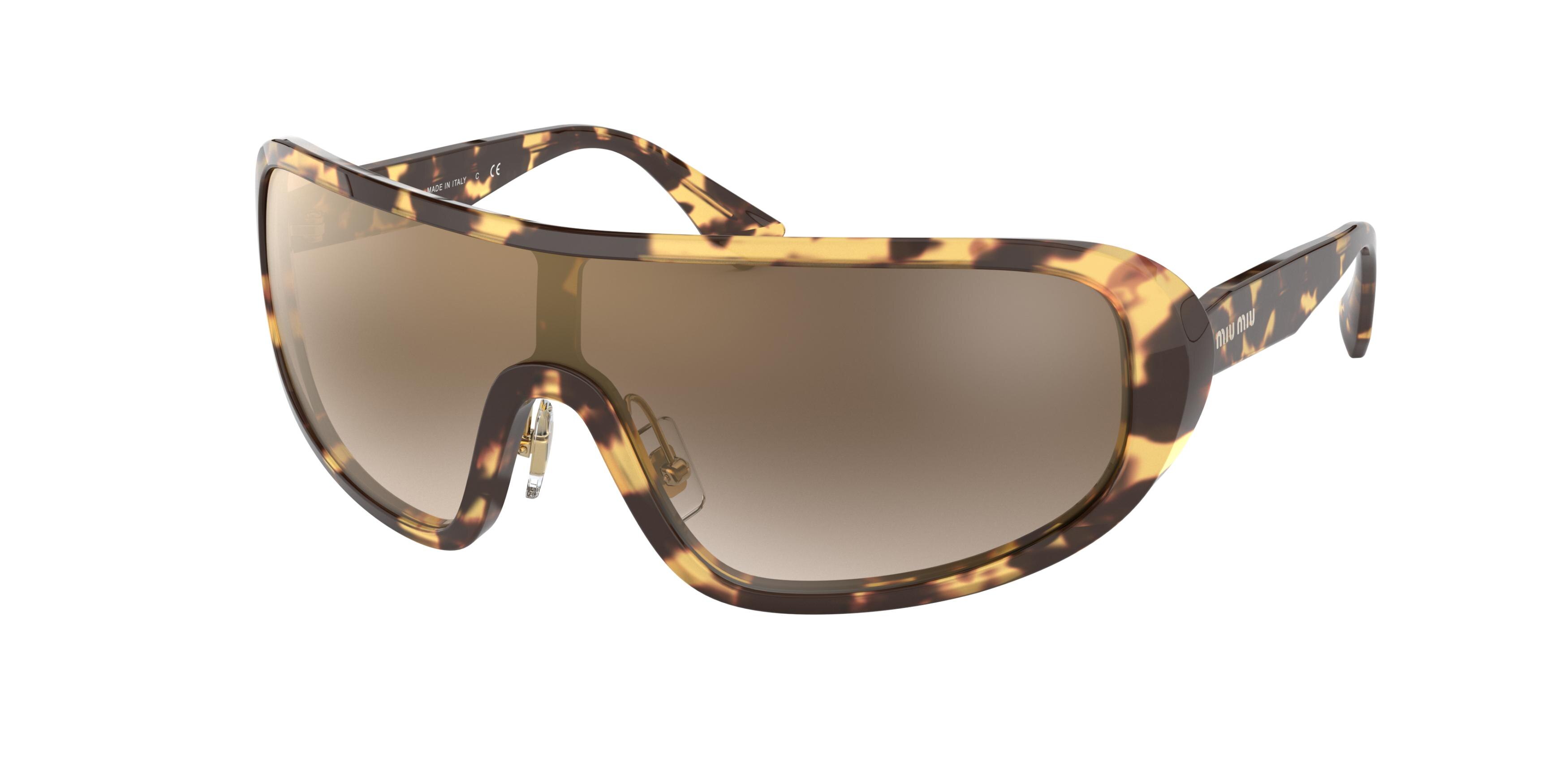 Miu Miu MU 06VS square sunglasses in Light Havana