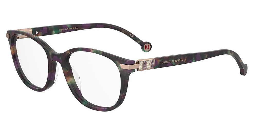 Carolina Herrera HER 0401/G round eyeglasses in Shd Burgundy P