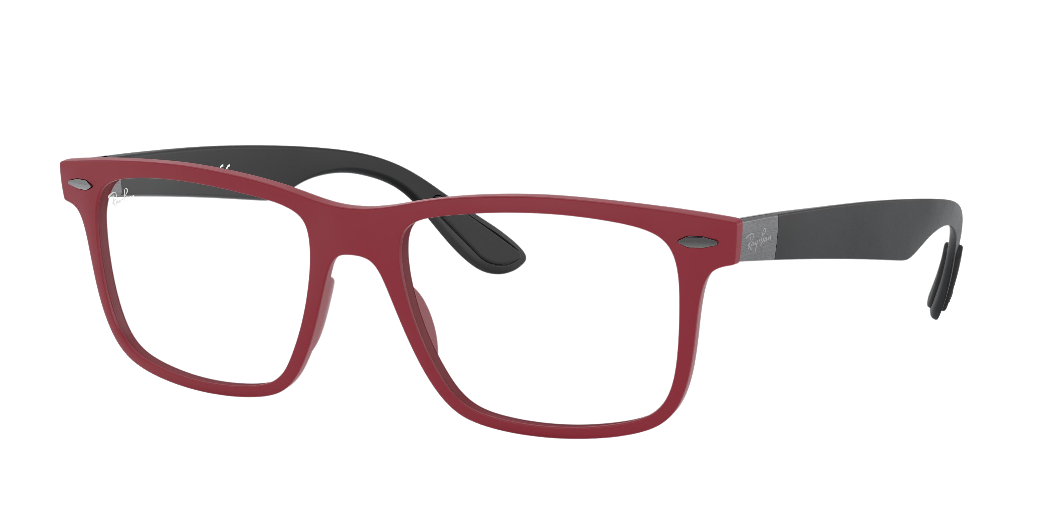 Ray-Ban RX7165 square eyeglasses in Sand Red