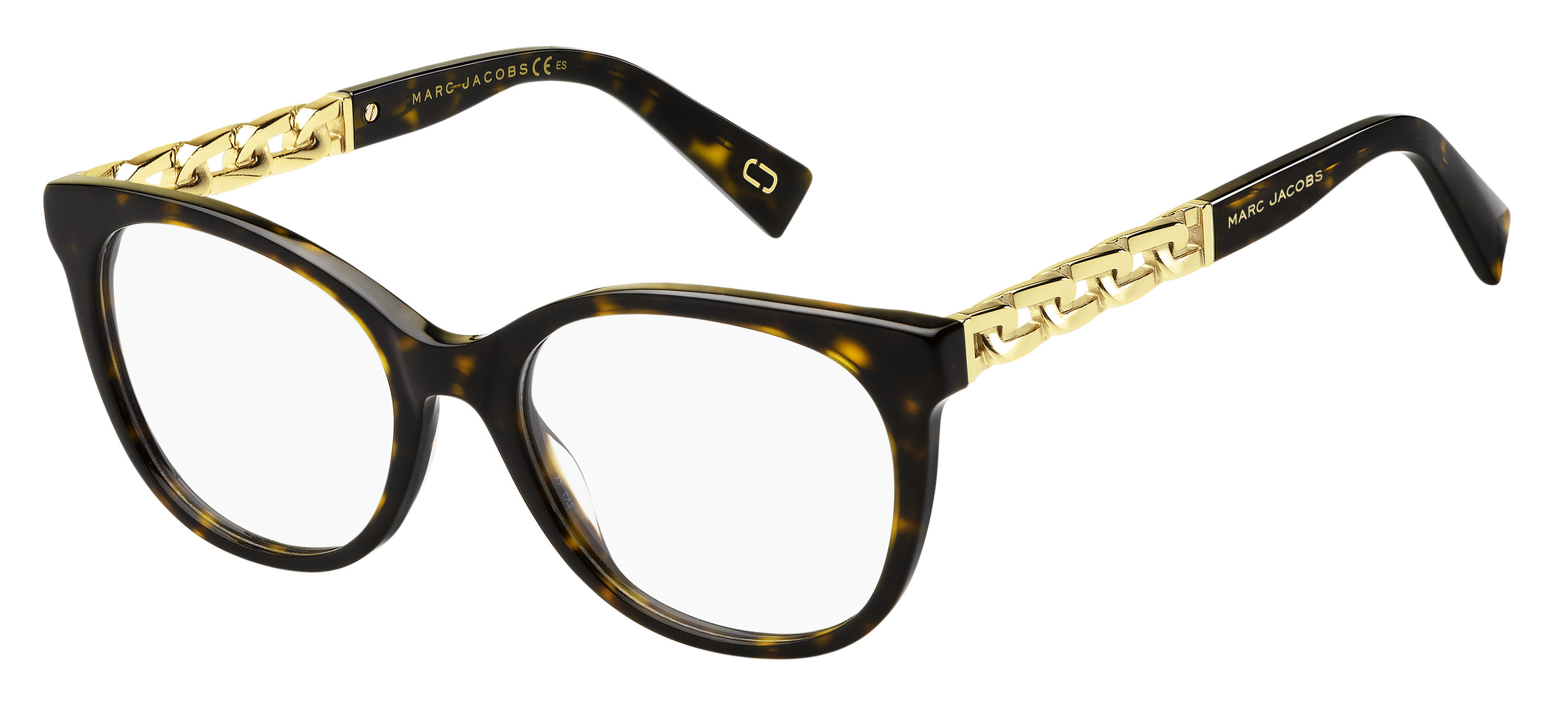 Marc Jacobs Marc 335 cateye eyeglasses in Dark Havana Gold