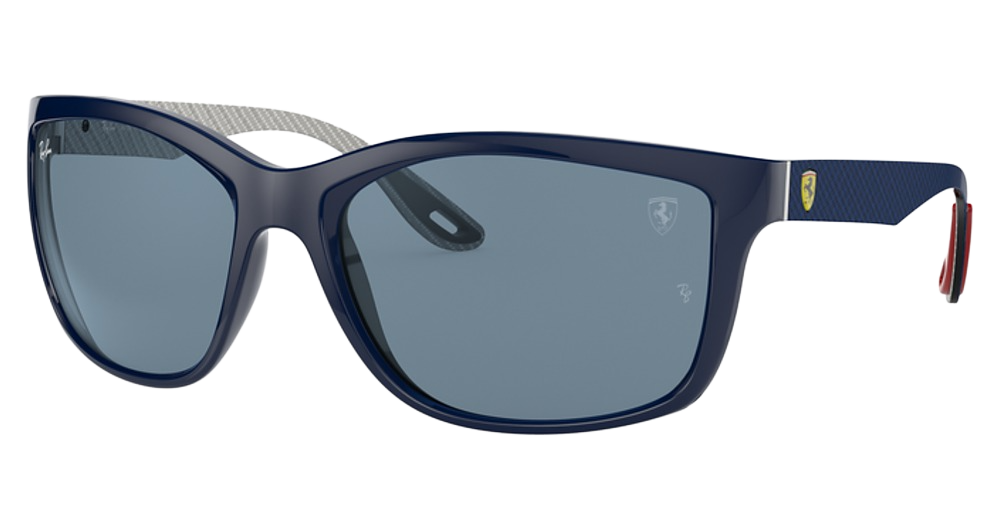 Ray-Ban RB8356M round sunglasses in Blue/Dark Blue