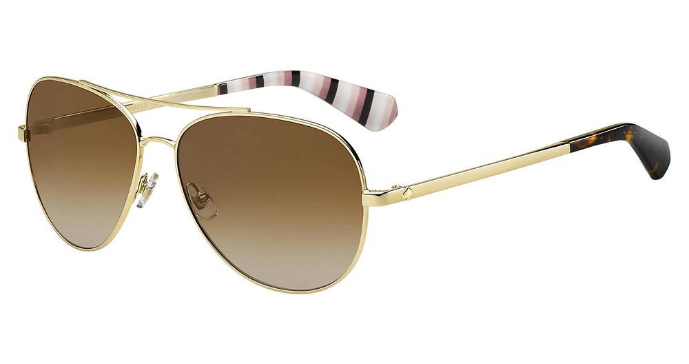 Kate Spade AVALINE2/S aviator sunglasses in Gold/Brown Grad Polz