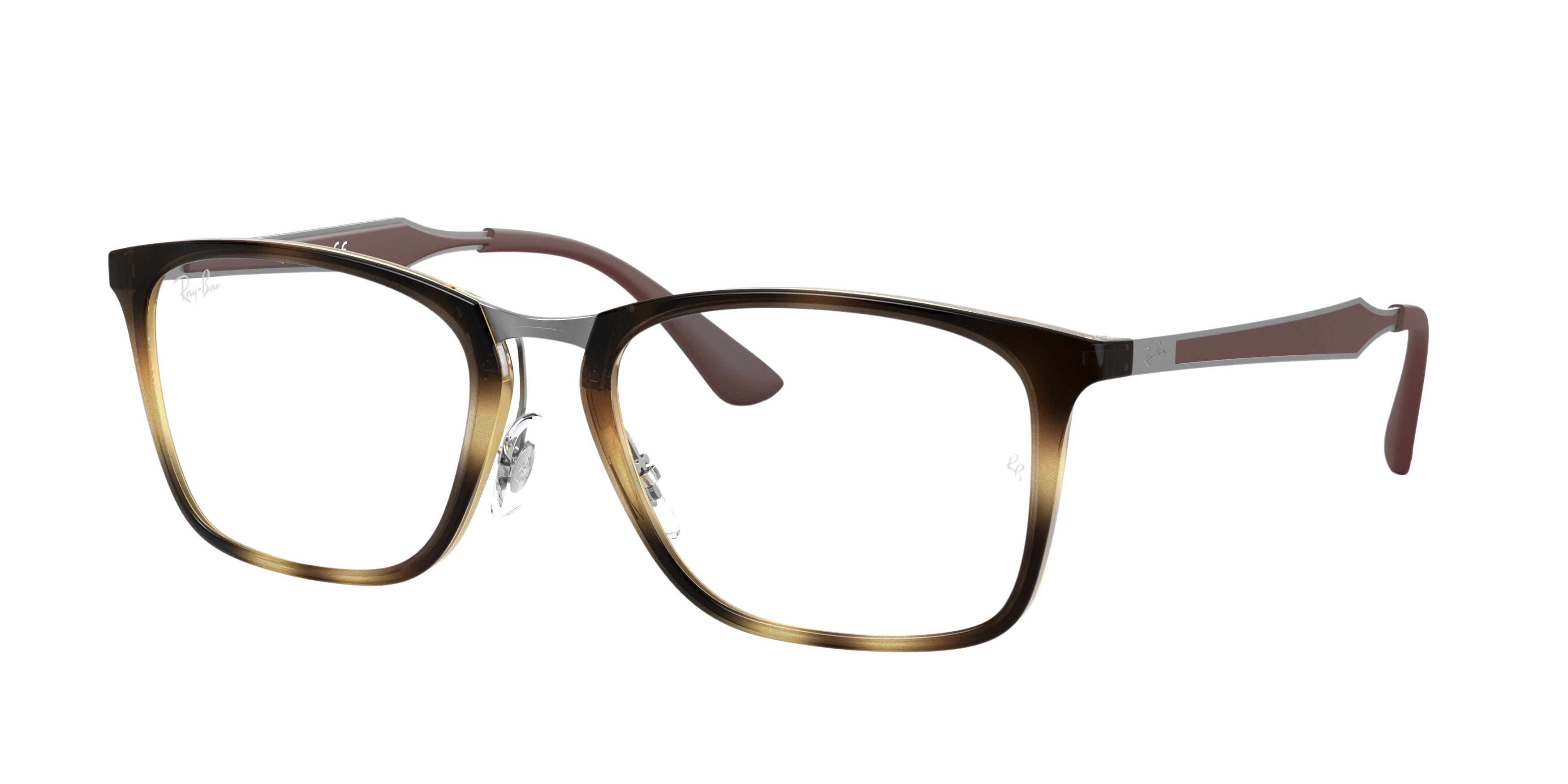 Ray-Ban RX7131 square eyeglasses in Havana