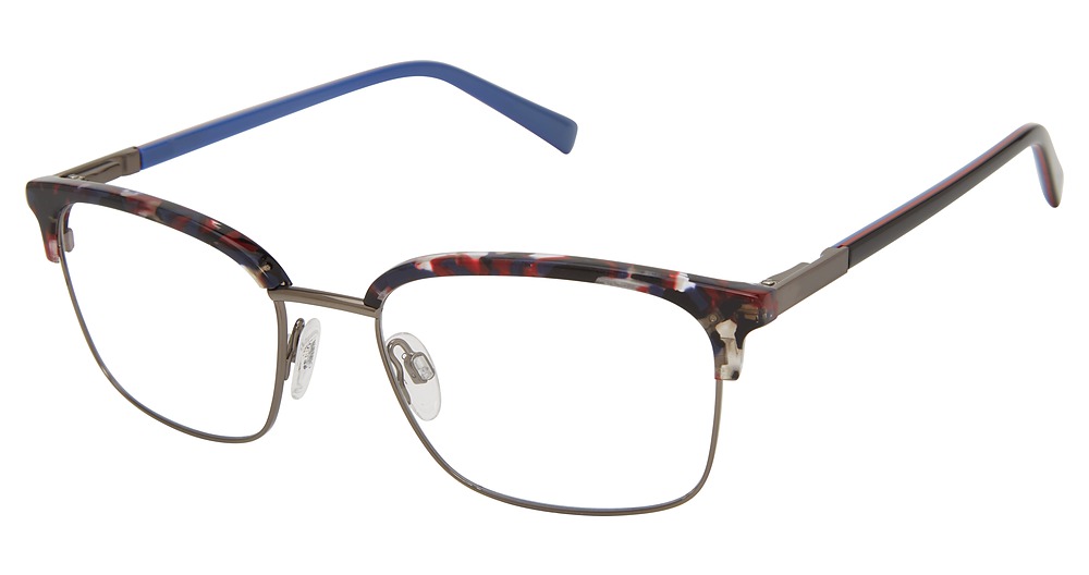 gray burgundy blue tortoise