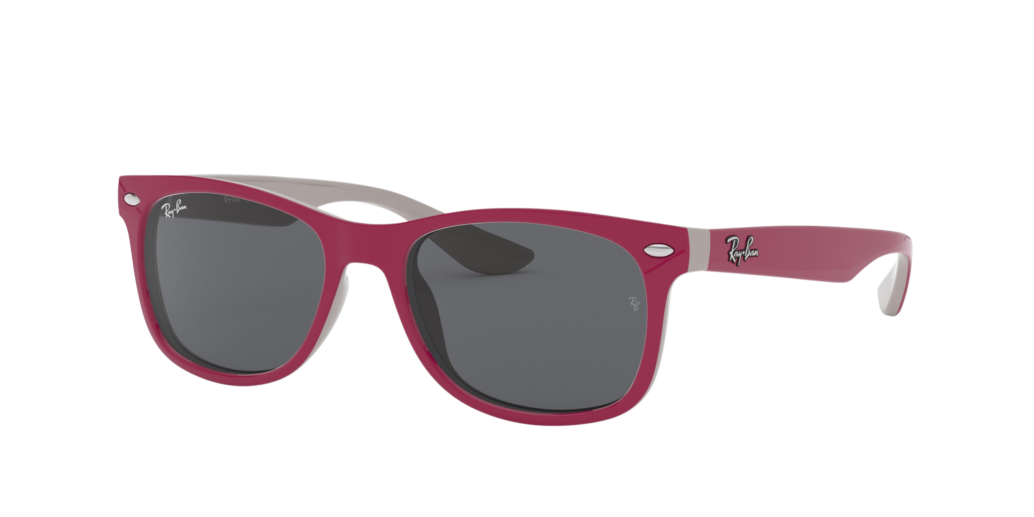 Ray-Ban RJ9052SF square sunglasses in Top Red Fuxia on Grey