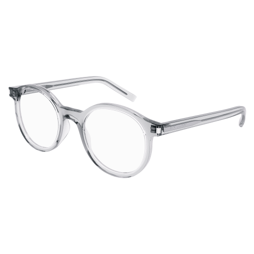 Saint Laurent SL 521 OPT round eyeglasses in Grey Grey Transparent