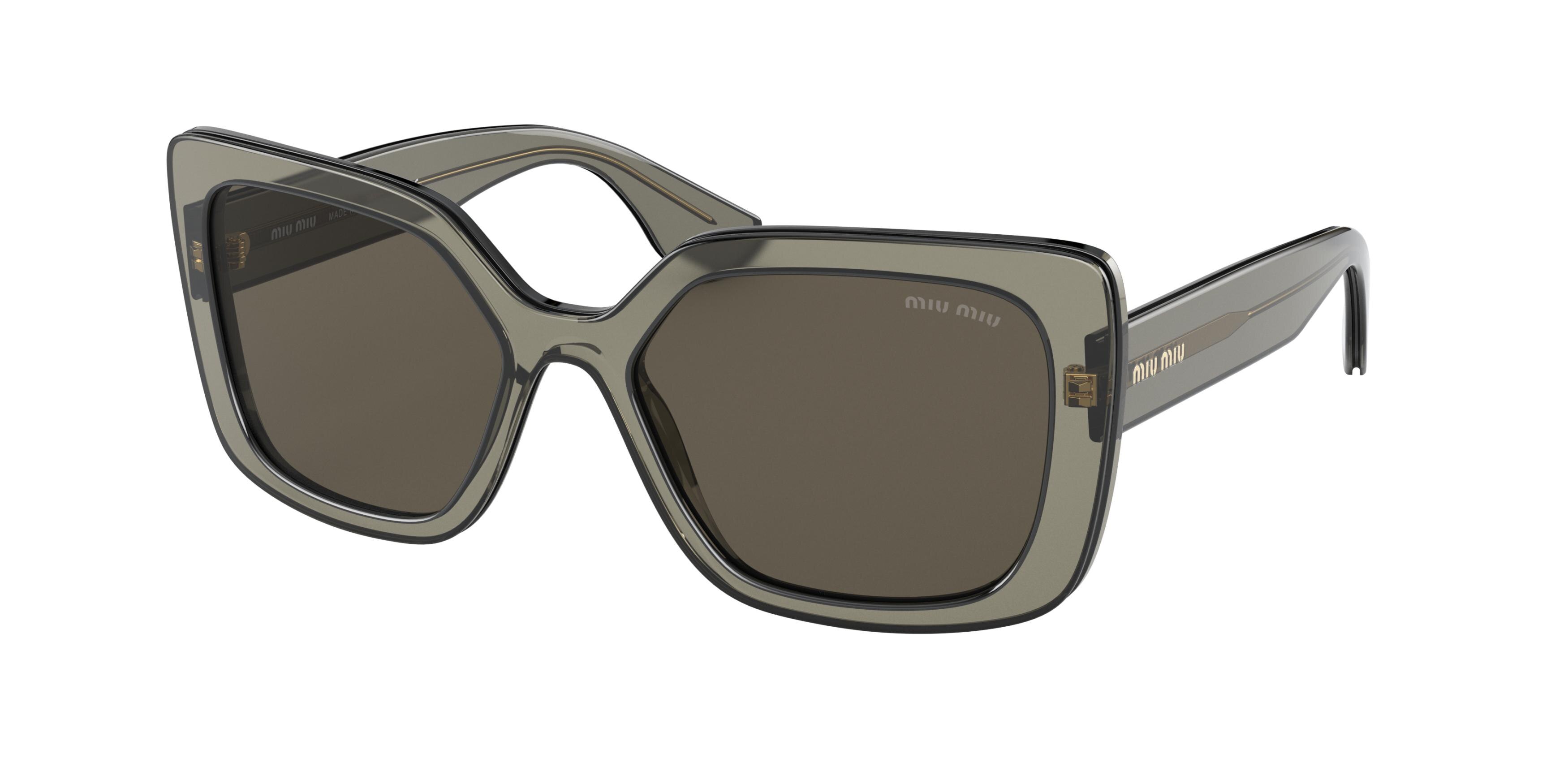Miu Miu MU 09VSA rectangle sunglasses in Black Transparent