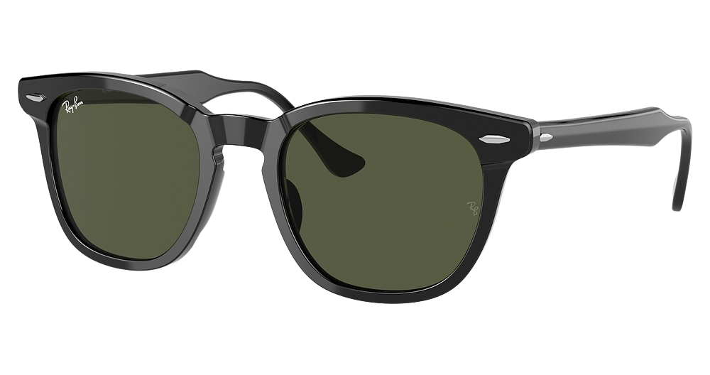 Ray-Ban RB2298F HAWKEYE round sunglasses in Black/Green